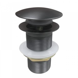 32/40mm Gunmetal Grey Mushroom Solid Brass Basin Pop Up Waste NO Overflow 32/40mm Gunmetal Grey Mushroom Solid Brass Basin Pop Up Waste NO Overflow
